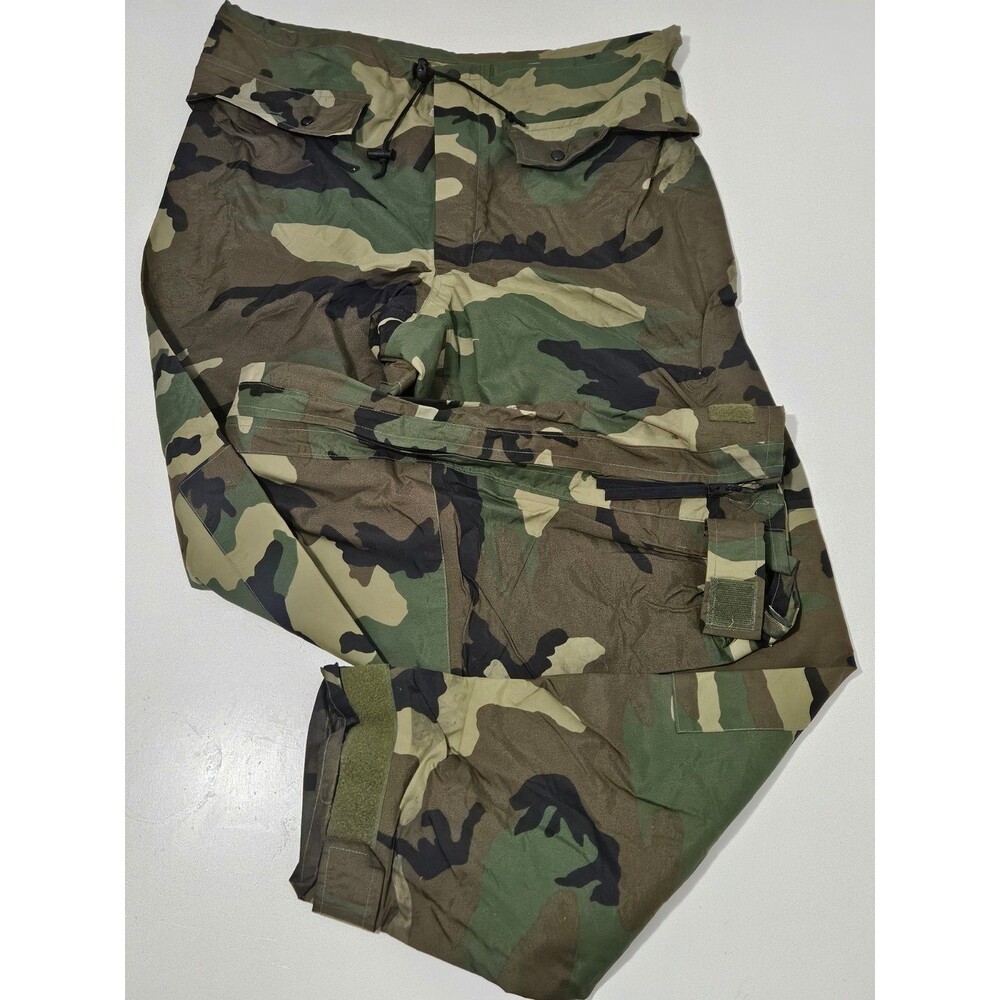 ORC Industries Improved Rainsuit Pants Medium Regular Trousers Woodland Camo USA